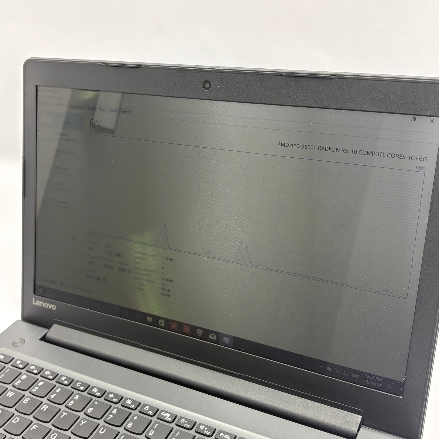 Lenovo IdeaPad 310-15ABR 15.6" AMD A10-9600P 2.4GHz 12GB RAM 1TB HDD 25GB HDD