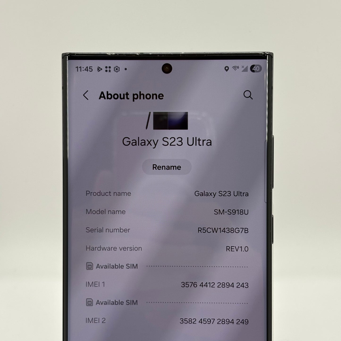 Broken Unlocked Samsung Galaxy S23 Ultra 512GB Phantom Black