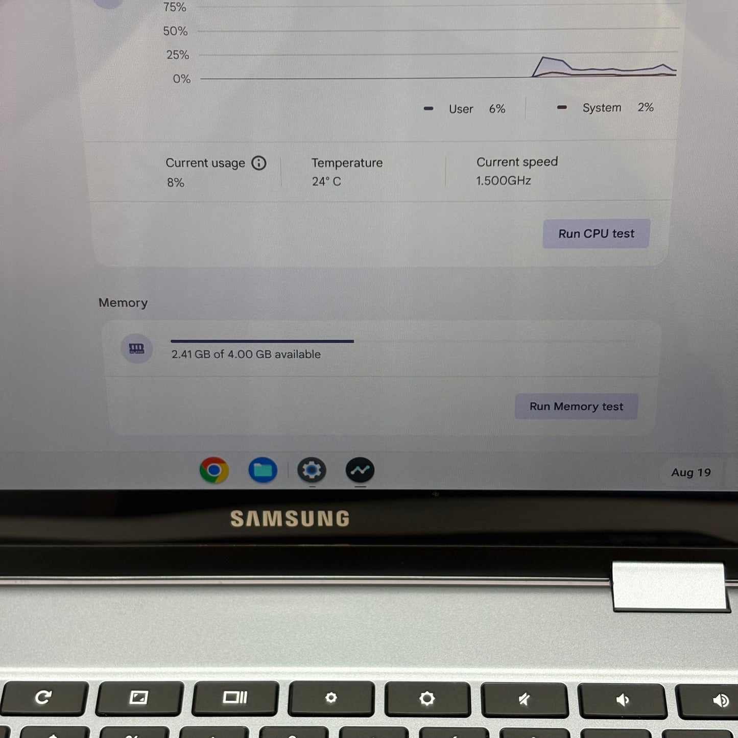 Samsung Chromebook Plus Celeron 3965Y 4GB RAM 64GB SSD