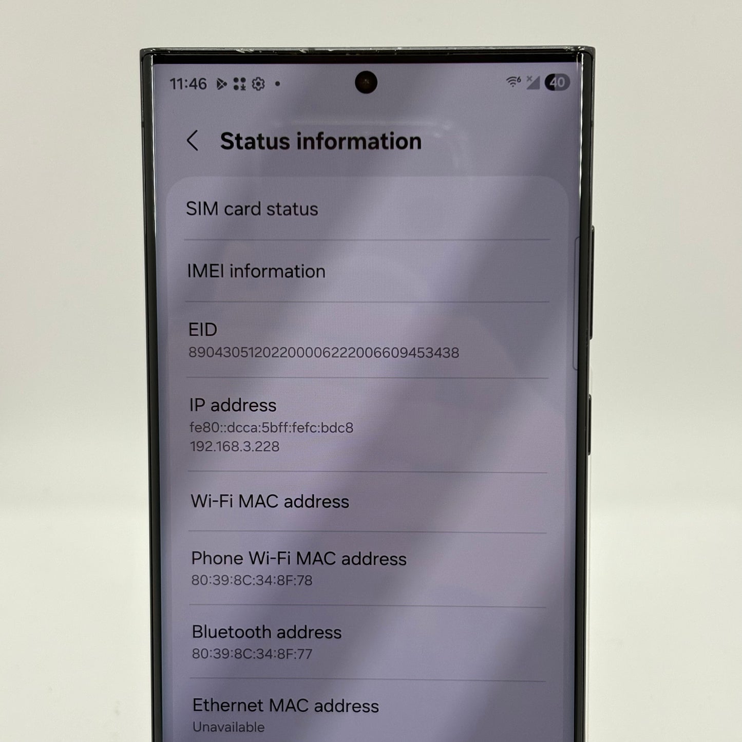 Broken Unlocked Samsung Galaxy S23 Ultra 512GB Phantom Black