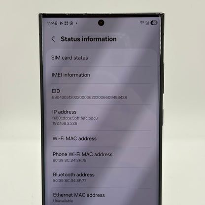 Broken Unlocked Samsung Galaxy S23 Ultra 512GB Phantom Black